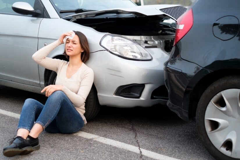 Picture Of A Woman After Car Crash